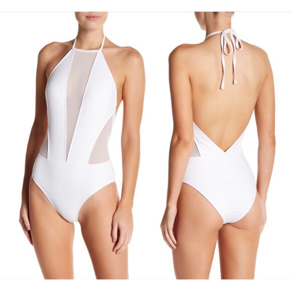 Ted Baker Mech Mesh Panel Swimsuit - Picture 1 of 6